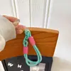 Estilo Ins Color Claro Todo Fósforo Colgante para Funda de Teléfono Móvil Cuerda Corta para Mano Colgante de Correa Tejida Duradera Cadena para Bolso de Llaves Universal