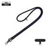Alça de Ombro Popular Transfronteiriça com Botão Duplo para Câmera Celular Trançada Anti-Queda Corrente Dopamina para Celular Cordão Longo para Capa de Celular