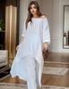 Conjunto Casual Irregular de Algodão e Linho para Mulheres Plus-Size com Mangas Longas e Calça Wide-Leg Conjunto de Duas Peças Roupa Casual Japonesa e Coreana