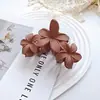 Pinza para el Cabello de Tres Flores Transfronteriza Europea y Americana, Pasador de Flor Colorido Retro, Pinza de Tiburón para el Cabello de la Parte Posterior de la Cabeza, Pinza para la Ducha, Pinza para el Cabello