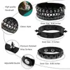 Conjunto de 3 Peças de Pulseiras Punk Street Style Europeu e Americano Transfronteiriças Sexy com Rebites Couro PU Couro para Casal