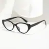 Gafas de Sol de Moda Retro Ins Ojo de Gato Europeas y Americanas para Mujer, Lentes Lisos de Alta Gama para un Look Natural, Gafas de Sol de Moda