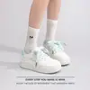 Tênis Feminino Warrior Wxy-Q097N Primavera 2026 Branco Cadarço Laço Versátil Esportivo Casual (Magia)