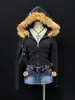 Outono e Inverno Novo Casaco de Malha com Capuz e Gola de Pelo Slim Top Popular Retrô Cardigan de Tricô com Zíper para Mulheres Y2K