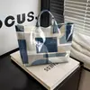 Plataforma independente Temu transfronteiriça nova bolsa de mão à prova d'água PVC+lona para o dia a dia portátil bolsa de ombro bolsa tote