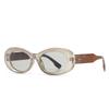 Gafas de Sol Modernas Retro de Marca Grande Europeas y Americanas Estilo Gafas de Sol de Color Tinta Versátiles y Modernas para Mujer Espejos Planos Anti-Luz Azul 9248