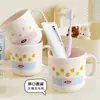 Taza Linda para Enjuague Bucal Mengqu para el Hogar Taza para Lavar Taza para Cepillo de Dientes Tazas de Pareja Taza de Dientes Taza con Soporte para Cepillo de Dientes Taza para Cepillo de Dientes Antimoho
