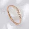 Pulseira transfronteiriça liga senhoras moda fina clássica pulseira ouro rosa diamante pulseira europeia e americana vendas diretas da fábrica