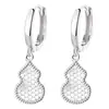 Pendientes de Plata 925 con Forma de Calabaza Hielo Triturado para Mujer, Elegantes y Minimalistas, Pendientes de Aro de Nicho, Joyería para Orejas de Lujo Ligero de Gama Alta