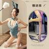 No es necesario quitarse el atuendo de terciopelo de conejita, Lindo uniforme sexy de encaje, Ropa interior sexy de talla grande, Traje hueco de tentación