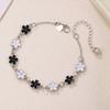 Pulseira Flor de Trevo de Quatro Folhas Simples Versátil Estilo Frio Pulseira da Moda Nicho Luxo Leve Elegante de Alta Qualidade