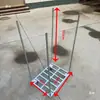 Carretilla de mano carrito de mano tirando de mercancías carretilla de mano transportador carro de tubo cuadrado del trabajador remolque portátil plegable resistente para objetos pesados