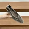Zapatos de Salón Mary Jane de Estilo Francés Nuevo 2026 con Lazo, Boca Baja, Suela Suave, Versátiles, Cuadrados, Estilo Coreano, Zapatos de Ballet, Zapatos para Conducir