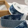Jeans Renda Fita Laço Estampa Borda de Gancho Acessórios de Fita Jeans Acessórios Embalagem para Presente Amarração