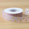 Cinta de gasa con puntos dorados de alta gama para empaque de flores, manualidades de regalos, accesorios para el cabello, moños y repostería