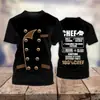 AliExpress transfronteiriço camiseta masculina de manga curta personalidade chef restaurante impressão 3D casual solta manga curta venda direta da fábrica