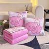 Almohada Edredón Multifuncional Felpa Estampada Engrosada Logotipo Personalizado Texto Slogan Publicitario Edredón Dos en Uno