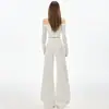 Nuevos Jeans de Campana de Alta Elasticidad Bordados de Moda, No Ajustados, de Cintura Alta, Adelgazantes, Versátiles, Disponibles en Cuatro Colores