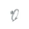 Anillo Tonglin Clásico Más Vendido Transfronterizo de Seis Garras Moissanita de 1 Quilate Plata de Ley 925 Para Mujer Lujo Ligero Anillo de Compromiso Propuesta
