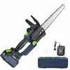 Venta Directa de Fábrica Comercio Exterior Motosierra de Batería de Litio 12 Pulgadas Alta Potencia Sin Escobillas Motosierra de Jardín Podar Sierra de Corte Motosierra de Batería de Litio para Árboles