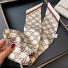 Nuevo patrón geométrico sarga bufanda de moda primavera y otoño estilo occidental diadema decorativa cinta de doble propósito biselada decoración
