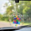 2023 Novo Criativo Flor Colorida Acrílico Enfeite Pendurado para Carro Pingente Chaveiro para Mochila Decoração para Casa Acessório para Carro