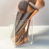 Cilindro de Almacenamiento para Brochas de Maquillaje Patrón de Taladro Transparente de Escritorio Cubo para Brochas de Cejas de Maquillaje Cartucho de Bolígrafo de Papelería Caja para Brochas de Cejas y Sombras de Ojos