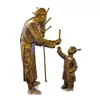 Figuras Humanas Modernas Personalizadas Fundidas em Cobre, Latão e Bronze; Esculturas de Cobre Imitado para Praças; Ornamentos Personalizados de Cultura Agrícola e Costumes Populares