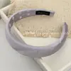 Faixa de Cabeça de Cetim com Bolinhas Estilo Coreano, Larga, com Toque de Luxo, Faixa de Esponja para Altura no Cabelo, Acessório de Cabelo Estiloso para Sair