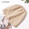 Mongolia Interior color puro cachemir estilo coreano versátil sombrero grueso trenzado cálido rizado elegante moda sombrero para mujer