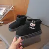 Botas de Nieve para Niñas Labubu 2025 Invierno Nuevas Niños Grandes Niñas Cálidas Grandes Forradas de Felpa de Algodón Zapatos de Algodón Engrosados Antideslizantes