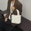 Bolso de Hombro a Cuadros Bordado de Comercio Exterior Gran Capacidad Casual Simple Ligero Bolso de Mano Ins Moda Coreana Bolso Cruzado