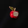 Broches de Frutas Estilo Corte Europeu e Americano Mais Vendidos Transfronteiriços para Mulheres: Broches Pavão, Cisne, Cereja, Maçã, Durian, Limão
