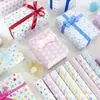2024 nuevo papel de regalo decorativo con rayas, ondas, lunares, estrella de cinco puntas, regalo, papel de regalo, caja de regalo decorativa, papel de color, papel de regalo hecho a mano