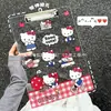 Portapapeles A4 Lindo de Hello Kitty Carpeta Transparente Acrílica Tablero de Escritorio Estudiante Oficina Almacenamiento de Exámenes Bloc de Notas