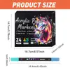 Venta Caliente Transfronteriza Marcador Acrílico Doble Punta Dos Colores Pincel Suave para Pintar Especial para Arte Pintura a Mano DIY
