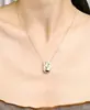 En Stock Bolso de la Fortuna Estilo Ins Colgante a Cuadros Collar Chapado en Cobre y Plata Cadena para Clavícula de Diseñador Original de Nicho Personalidad