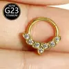 Novo Piercing de Nariz Fechado F136 de Titânio da Amazon com Zircônia e Diamante Estilo Europeu e Americano Joia para Nariz