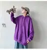 Sudadera con Capucha de Color Sólido para Hombre y Mujer Chaqueta Casual Holgada Estilo Pareja Transfronterizo Manga Larga Parte Superior con Felpa Marca de Moda Simple