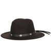 Sombrero de hombre de otoño e invierno 2020 de lana sombrero británico europeo y americano cinturón Amazon sombrero de jazz fabricantes venta al por mayor