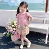 Conjunto de Verano para Niñas 2026 Nuevo Estilo Falda Floral Infantil Conjunto de Dos Piezas Bebé Verano Delgado Único Hermosa Ropa