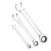 Chave de catraca rápida de nível industrial, revestimento antiferrugem, superfície brilhante, 72 dentes, chave de dupla finalidade, material de aço cromo vanádio