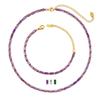 Cadena de moda elegante de lujo ligero de alta calidad con circonitas transparentes de acero de titanio, collar y pulsera, joyería para traje.