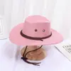 Chapéu de sol masculino para primavera, verão e outono, aba larga, chapéu de cowboy ocidental, chapéu de equitação, chapéu de sol feminino para férias na praia