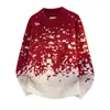 Suéter Vermelho para Homens em Seu Ano Zodiacal, Jacquard em Cor Degradê, Macio e Aconchegante, Suéter Outono e Inverno do Ano do Cavalo, Atacado de Fábrica Transfronteiriço