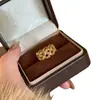 Anillo Abierto Floral Hueco Estilo Vintage, Joyería Elegante de Lujo Ligero al por Mayor
