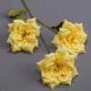 Três Filas de Flores Artificiais de Rosa Elegantes alta qualidade Decoração de Casamento Decoração de Flores de Simulação de Paisagem Estrada de Casamento de Hotel