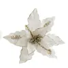 Novo produto transfronteiriço: 26cm de veludo de alta qualidade, pintado à mão, flor de Natal realista, decoração de árvore de Natal, enfeite pendente