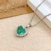 Collar Estilo Coreano Corazón Colorido Circonita Accesorios de Collar para Mujeres Japonés y Coreano Más Vendido Cadena Clavicular de Lujo Ligero Nicho Accesorios