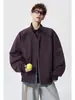 Temporada de primavera y otoño, chaqueta estilo americano de peso pesado con cuello alto, top casual para hombre de corte holgado con cremallera, prenda exterior moderna y elegante con un look fresco y sofisticado